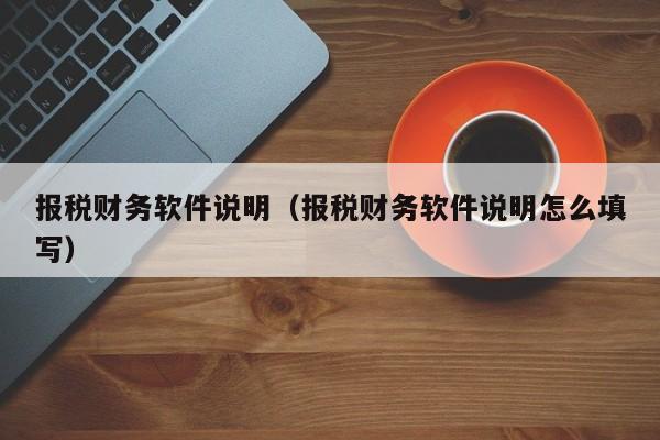 报税财务软件说明（报税财务软件说明怎么填写）