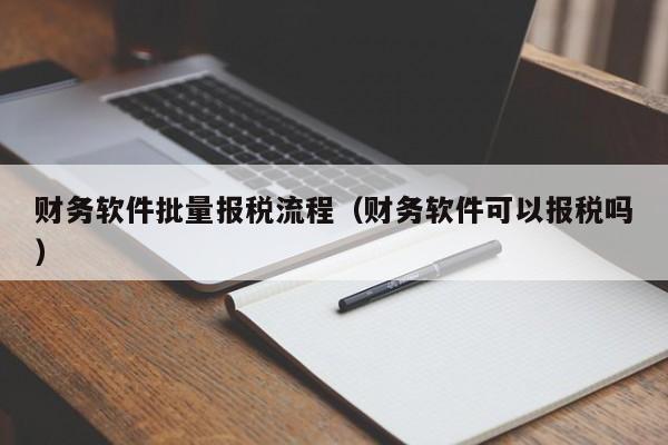 财务软件批量报税流程（财务软件可以报税吗）